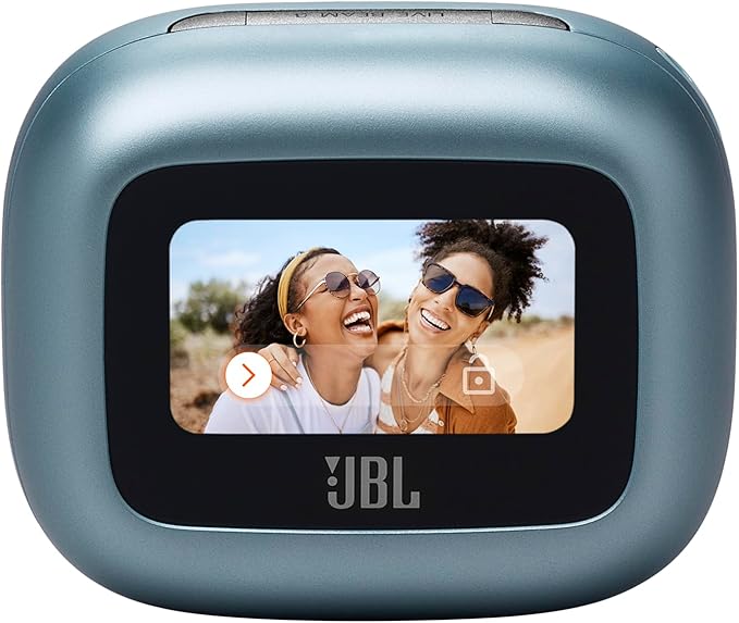 JBL Live Beam 3 - True Wireless Noise-Cancelling Stick-Closed Earbuds 48Hrs Total Playback Wireless Charging 6 Mics for Perfect Calls Multi-Point Connection IP55 Waterproof and dustproof (Blue)