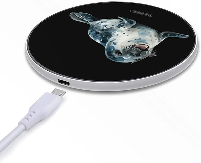 Sea Seal Fast Portable Charger 10W Funny Graphic Phone Charging Pad with USB Cable