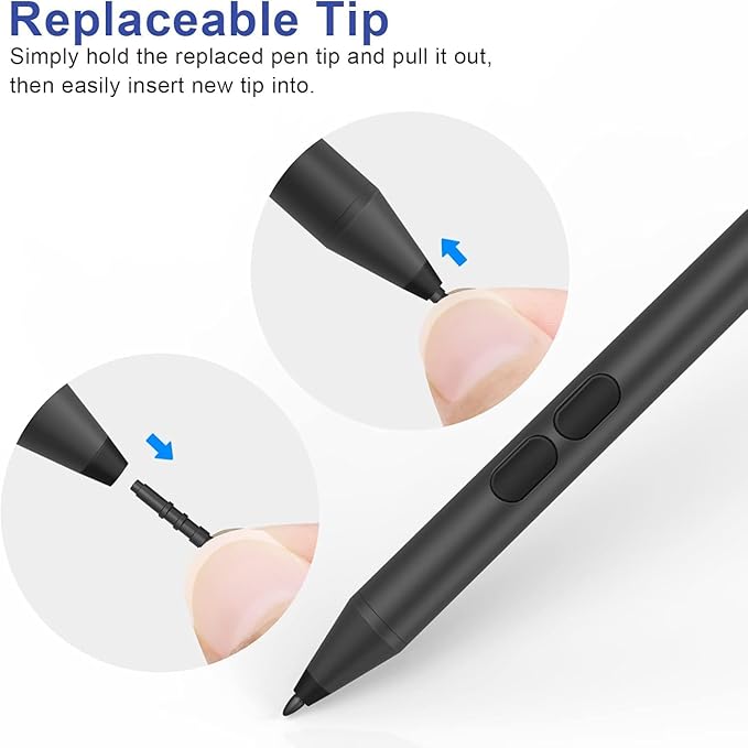 Stylus Pen for ASUS Touchscreen Devices Active Digital Pen with Ultra-Fine Tip 1024 Pressure Sensitivity Palm Rejection for Precision Drawing and Writing