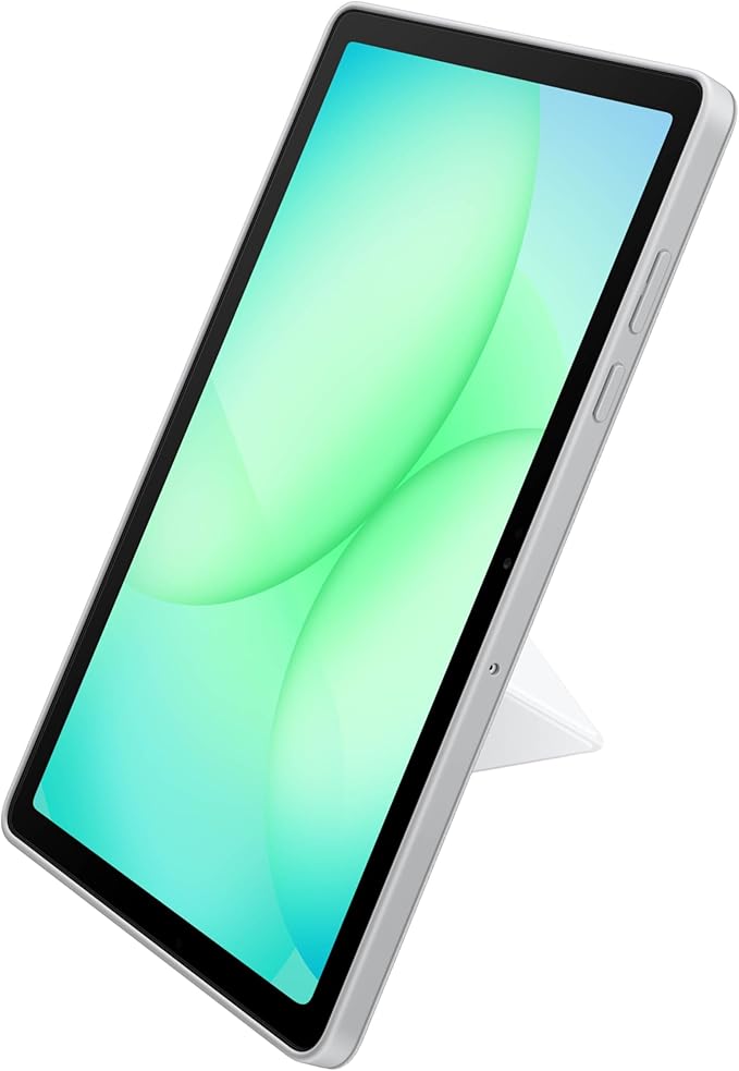 Samsung Galaxy Tab A11+ Book Cover Case Tablet Protector Foldable Stand with Landscape and Portrait Modes Protective Against Bumps and Scratches Auto Screen On/Off US Version White