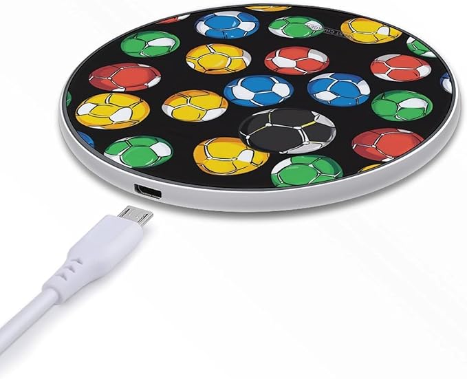 Soccer-Football Wireless Charger Anti-Slip Wireless Charging Pad Slim Charger Mat for Men Women