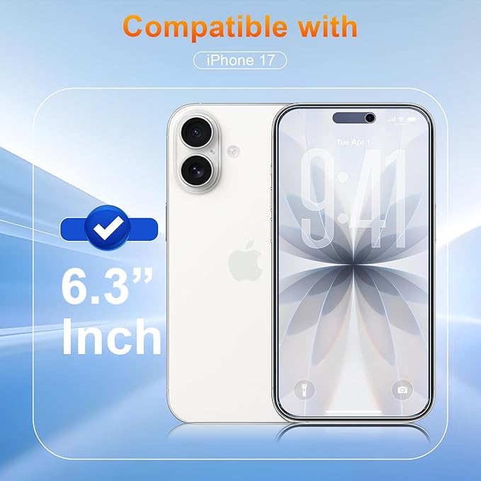 2 Pack matte privacy Screen Protector for iPhone 17