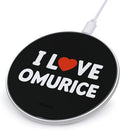 I Love Omurice Fast Portable Charger 10W Funny Graphic Phone Charging Pad with USB Cable