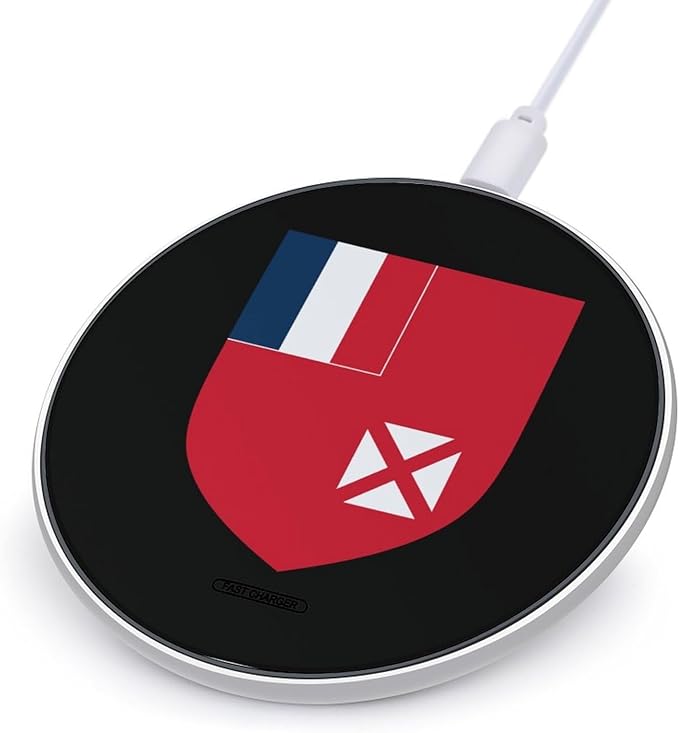 Wallis and Futuna Logo Fast Portable Charger 10W Funny Graphic Phone Charging Pad with USB Cable