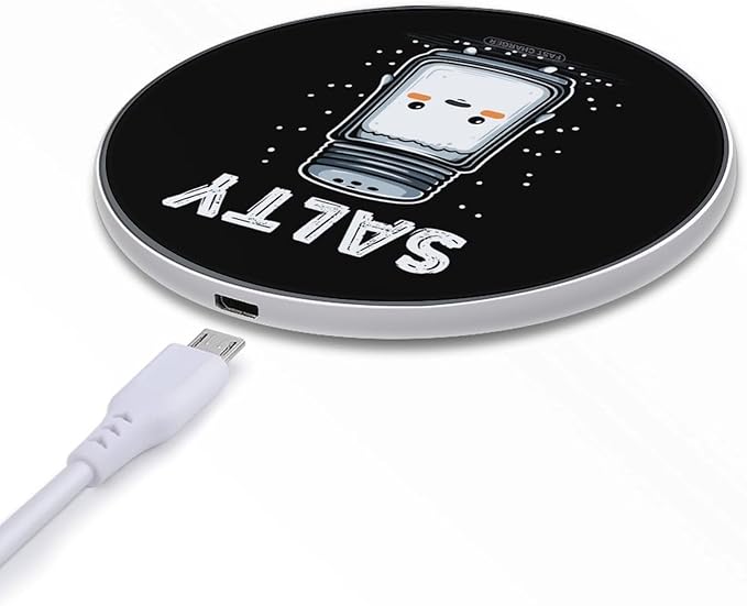 Stay Salty Fast Portable Charger 10W Funny Graphic Phone Charging Pad with USB Cable