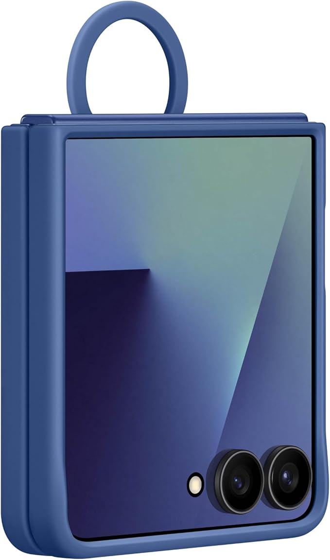 Samsung Galaxy Z Flip7 Official Ring Phone Case Silicone Easy to Carry Soft Sleek US Version Navy