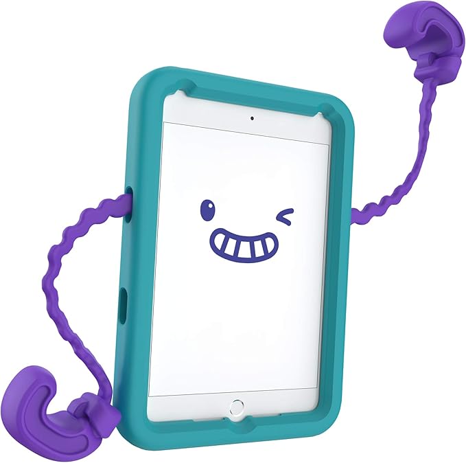 Speck Products Case-E Fits iPad mini 4 Case (2019) Case for Kids Aquamarine Teal/Berrybold Purple