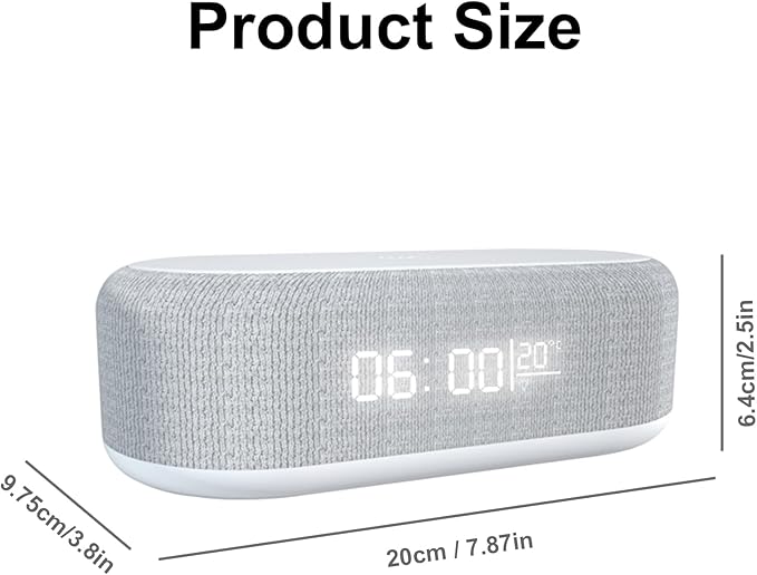 Wireless Charging Station 4 in 1 Wireless Charger with Digital Alarm Clock15W Power Multi Functional Fast Wireless Charging StationTemperature Display Night Light (White)