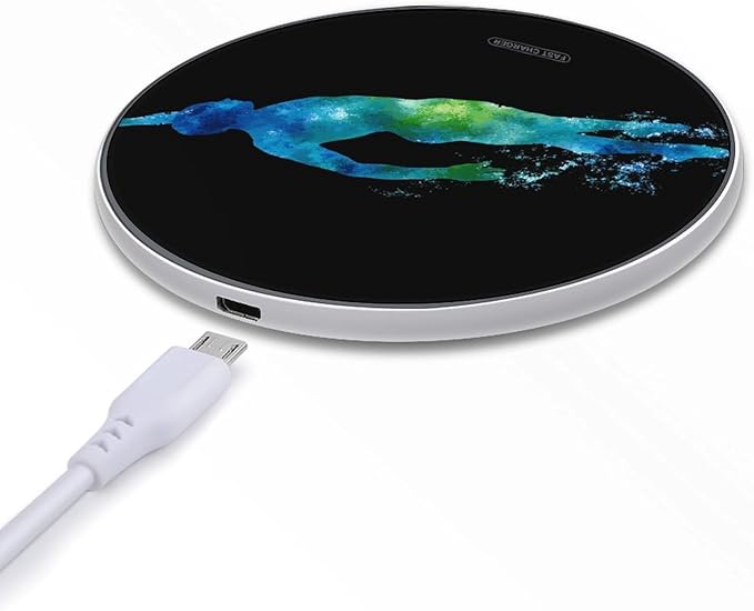 Swim Swimmer Swimming Phone Charger Magnetic Charging Pad Anti-Slip with USB Cable