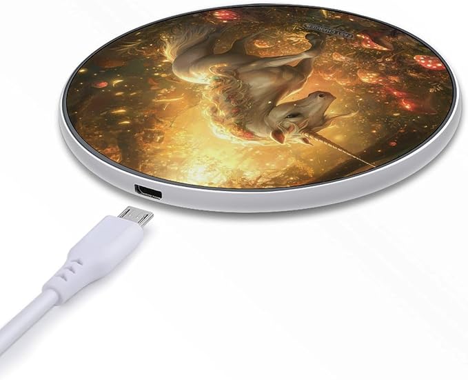 Fantasy Fairy Unicorm Phone Charger Magnetic Charging Pad Anti-Slip with USB Cable