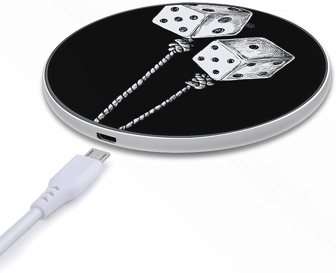 Two Dice Hanging on A Rope Phone Charger Magnetic Charging Pad Anti-Slip with USB Cable