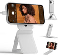 MOFT Phone Stand Magnetic Phone Tripod Stand Stain-Resistant MOVAS Leather &amp Angle Adjustment &amp Strong Magnets Tripod for iPhone 17/16/15/14/13/12 (Included Metal Ring)-Misty Cove