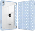 Tuiklol Case for iPad Air 11 Inch M4 2026 / Air 11 Inch M3 2025 / Air 11 Inch M2 2024 / iPad Air 10.9 Inch 2022 2020 Buit in Pencil Holder with Shockproof Cover Clear Transparent Back Spot-Blue