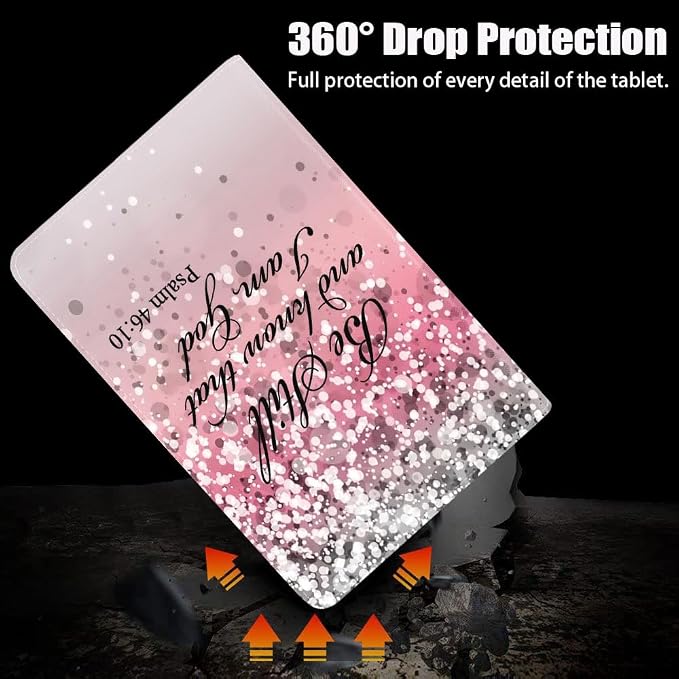 Pink Glitter Quote Bible Verse Psalm 46:10