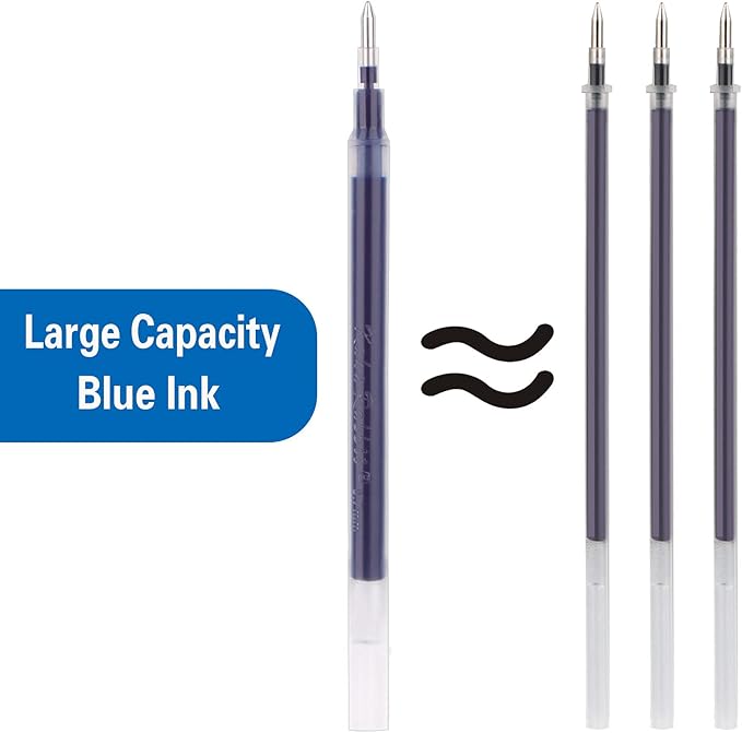 Gel Ink Rollerball Stylus Pen - 18 Pack1.0mm Gel Pen Bold Point2 in 1 Capacitive Stylus PenLarge Capacity Blue InkWriting Smoothly for OfficeBusinessGiftMetal Silver Clip
