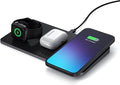 Satechi Trio Wireless Charger with Magnetic Pad Qi Certified Compatible with iPhone 16 Pro Max/16 Pro/16/16 Plus AirPods Pro/Gen 3 Apple Watch Ultra &amp Series (ST-X3TWCPMs)