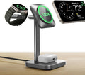 ESR for 3 in 1 Wireless Charging Station Certified Apple Watch Charger 15W MagSafe Charger Stand for iPhone Wireless Charger for Multiple Devices iPhone 17/16/15/14/13 Watch AirPods Grey