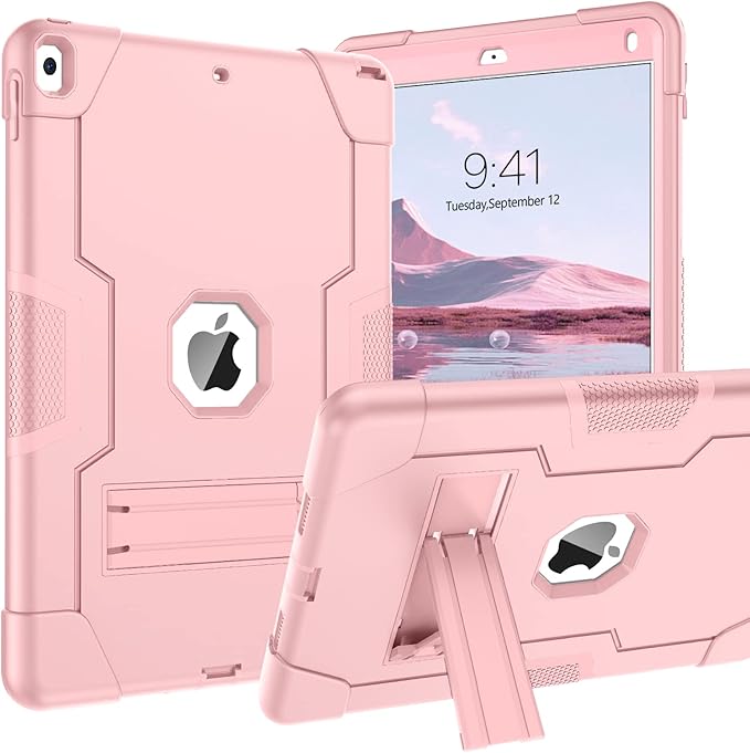 BENTOBEN for iPad Air 3rd Generation Case iPad Pro 10.5 2017 Case 3 Layers Heavy Duty Rugged Shockproof Kickstand Protective Tablet Cover for iPad Air 3 10.5 2019 /iPad Pro 10.5 2017 Rose Gold