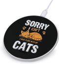 Funny Cat Fast Portable Charger 10W Funny Graphic Phone Charging Pad with USB Cable
