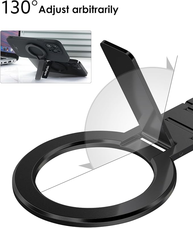Twins Carry: Magnetic Dual-Phone Holder for iPhone &amp Android | Lightweight Solution for Professionals Travelers &amp Gamers | Manage 2 Mobile Phones for Work Personal Use (Black Mini)