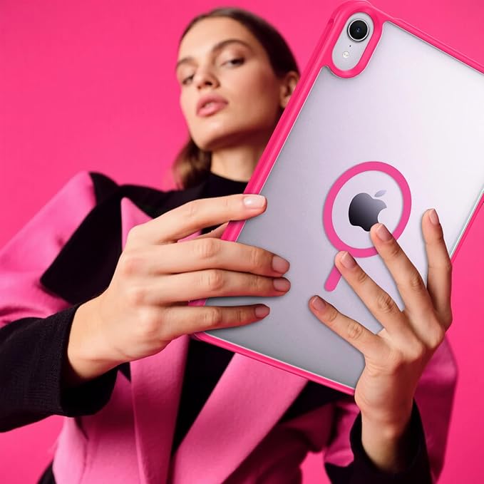 BENTOBEN for iPad Mini7 (A17 Pro) Case iPad mini 7th /6th Generation Magnetic Case (2024/2021) Translucent Matte Back Shock and Drop Protection Cover for iPad mini7/Mini6 8.3 Hot Pink