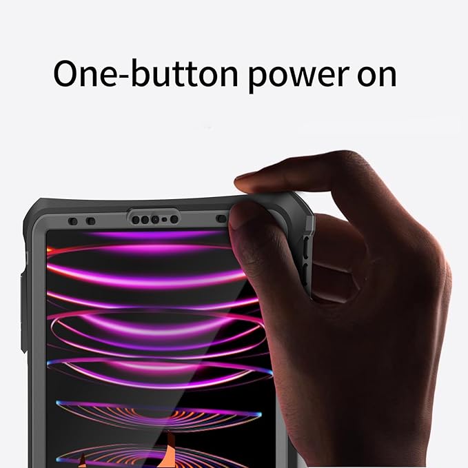 Compatible with iPad Pro 11-inch 4th/3rd/2nd Generation IP68 Waterproof Case A2759 A2761 A2435 w/Pencil Holder Kickstand Lanyard Shock-Proof Full-Sealing Cover Compatible with Magic Keyboard