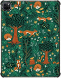 CASETiFY Impact Case for iPad Pro 12.9 (3rd/4th/5th/6th Gen) - Foxes in an Emerald Forest - Clear Black