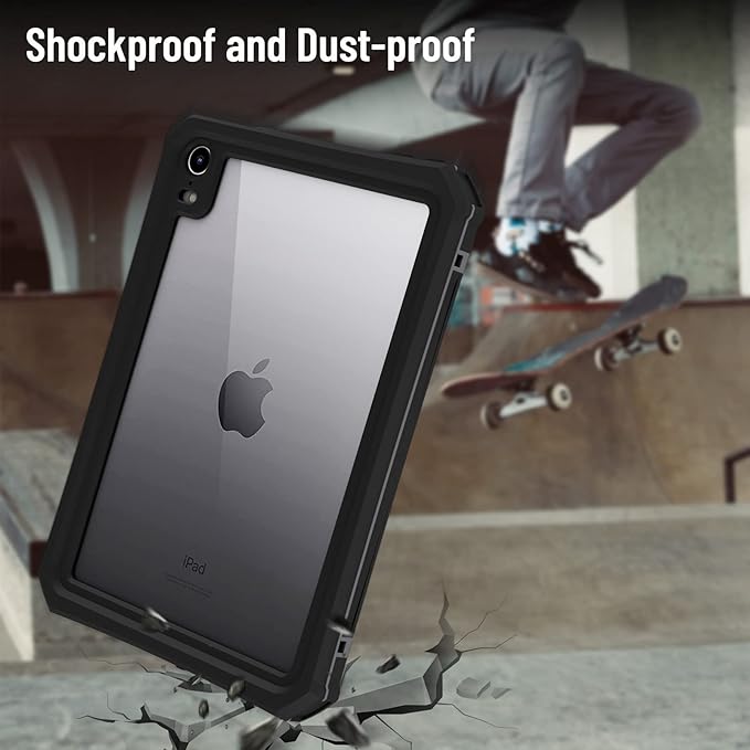 for iPad mini 6 Case/iPad mini 7 (A17 Pro) Case Waterproof Case for iPad mini 7th Generation 2024/iPad Mini 6th Generation 2021 8.3-inch Full Body Protective with Pencil Holder