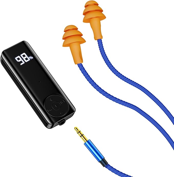 Bluetooth Ear Plugs Headphones for Work Wireless Earbuds with 60H Battery Bluetooth Adaptor Noise Cancelling Earplugs Wireless Earphones with Mic &amp Control for Motorcycle Riding Construction W