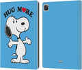 Head Case Designs Officially Licensed Peanuts More Snoopy Hug Leather Wallet Case Compatible with Apple iPad Pro 13 M4 2024