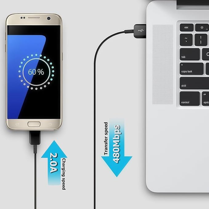 2 × (5v1a black+micro usb cable)