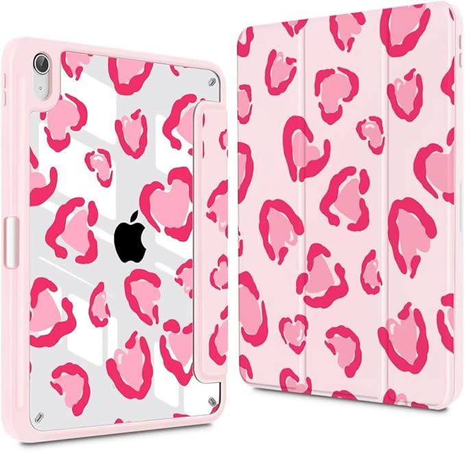CISSOOK Case for iPad 11 inch (A16) 2025 11th Gen/iPad 10.9 inch 2022 10th Gen Built in Pencil Holder with Crystal Clear Back Cover with Auto Wake/Sleep &amp Stand Function Cute Pattern