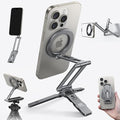 Lamicall for Magsafe Tripod Stand - [Ultra-Compact] Aluminium Magnetic Phone Tripod for iPhone 17/16 Pro Max Air Flexible Cell Phone Bedstand Mount with 1/4 Screw Arca &amp Hook Fits Travel Desk G