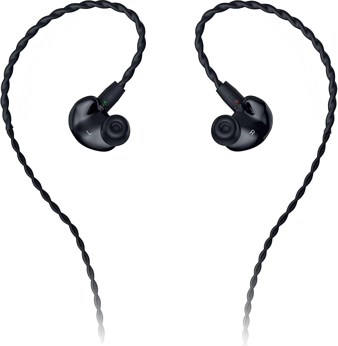 Razer Moray in-Ear Monitor for All-Day Streaming: Clear Full-Range Audio - Comfortable Fit - Low Profile Design - Sound Isolating Earbuds - Detachable Over-Ear Wire - Custom Ear Tips &amp Case - Bla