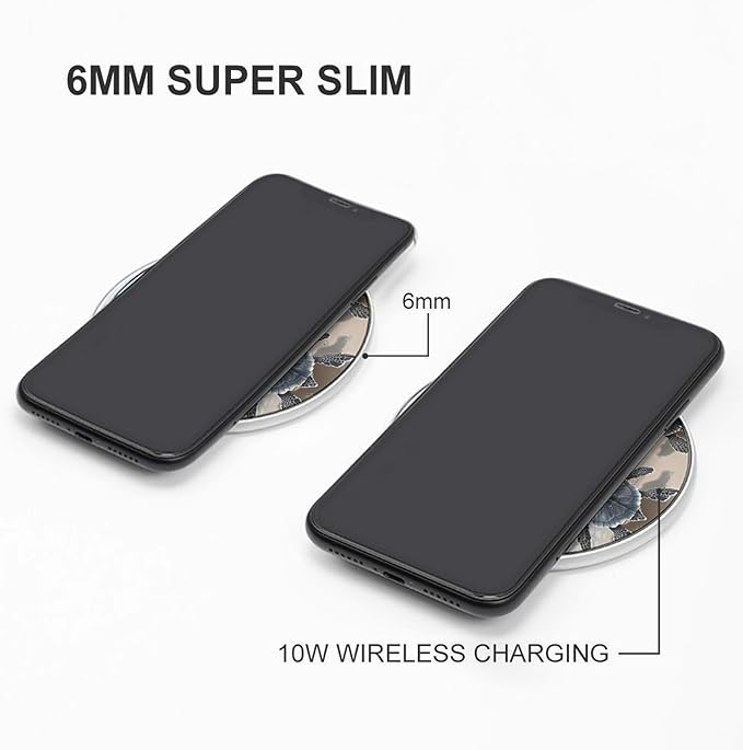 Beach Sea Turtle Wireless Charger Anti-Slip Wireless Charging Pad Slim Charger Mat for Men Women