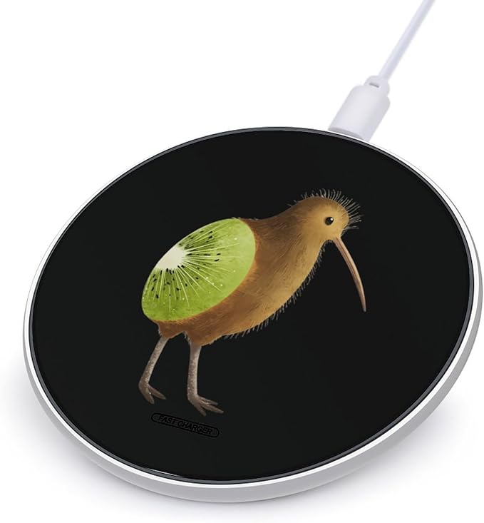 Kiwi Bird Fast Portable Charger 10W Funny Graphic Phone Charging Pad with USB Cable