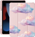 Cute Cloud Sunset for iPad Pro 11 Inch Case 4th/3rd/2nd Generation 2022/2021/2020 with Pencil Holder Auto Sleep/Wake Pink Leather Soft TPU Back Cover