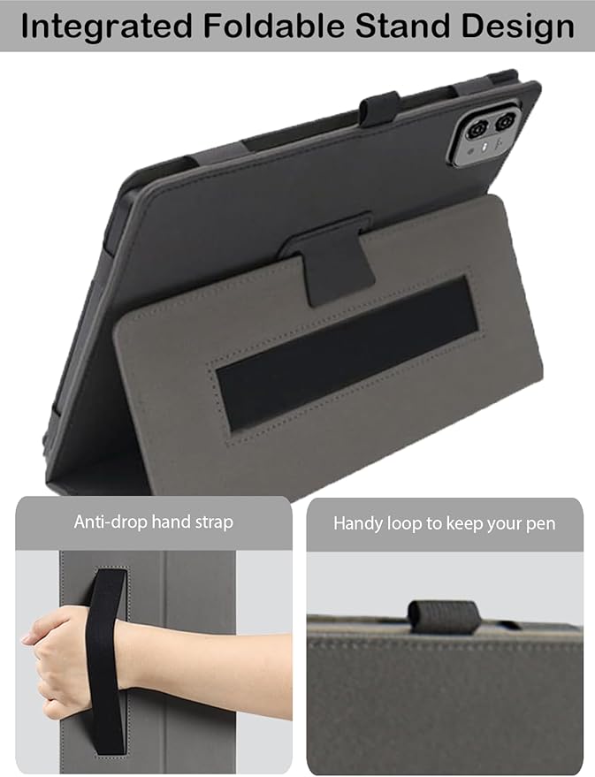 Tablet Case Work with Teclast Artpad 12.7 Protective Tablet Cover Sleeve with Pen Holder to Securely Store Stylus Stand Function Handheld Band Shock Resistant