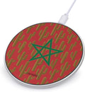 Morocco Flag Cactus Fast Portable Charger 10W Funny Graphic Phone Charging Pad with USB Cable