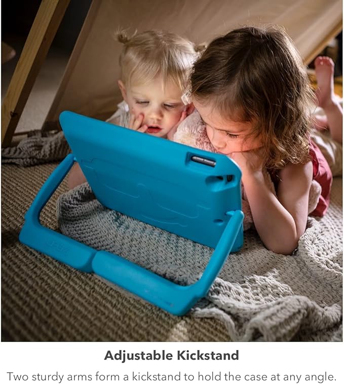 ZAGG Gear4 Orlando Kids Tablet Case for iPad 10.2 9th 8th &amp 7th Generation - Made With D3O Shockproof Stand Blue