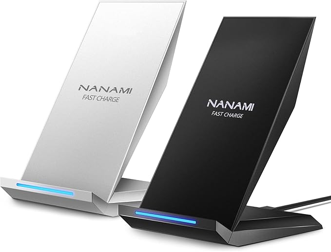Fast Wireless Charger [2 Pack] NANAMI Wireless Charging Stand for iPhone 16/16 Plus/16 Pro/16 Pro Max/15/14/13/12 Phone Charger Dock for Samsung Galaxy S26/S26+/S24/S24 Ultra/S23/S22/S21 Pixel 6/5
