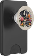 Dragon Librarian Bookish Book Reading PopSockets PopWallet for MagSafe