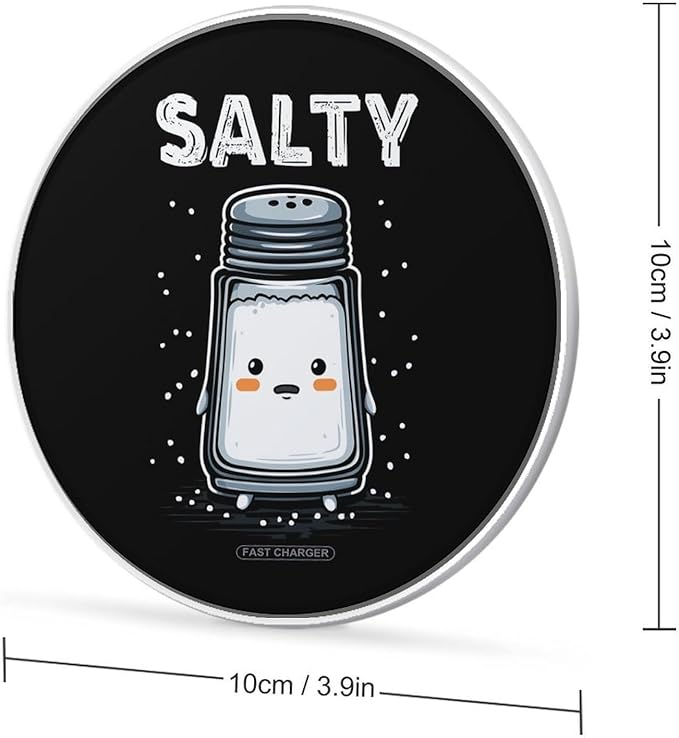 Stay Salty Fast Portable Charger 10W Funny Graphic Phone Charging Pad with USB Cable