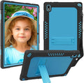 Mignova Case for Vastking KingPad K10 / Vastking KingPad K10 Pro/Vastking KingPad Z10 / for Sgin 10.1 inch Tablet Support Shoulder Strap Built in Kickstand Shockproof Shell Cover (Black+Blue)
