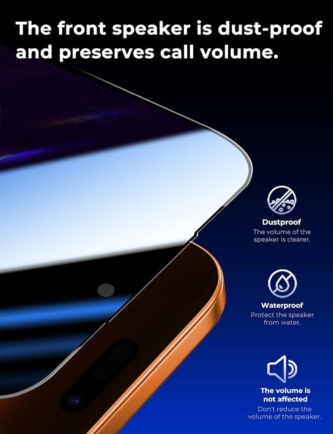 MAGIC JOHN 2 Pack for iPhone 17 Pro Max 6.9 inch Privacy Glass Screen Protector-[Anti-Spy] Auto Dust-Elimination Bubble Free Easy Installation Daily Drop Protection