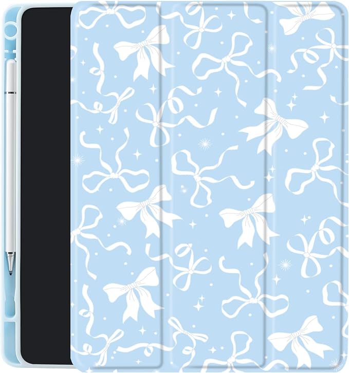 Blue white bow 031