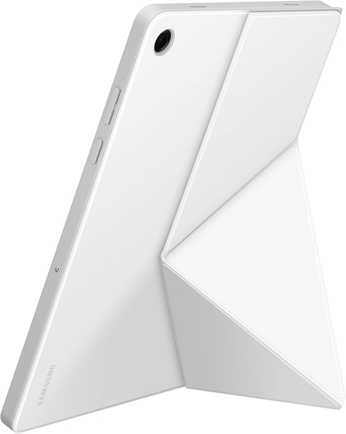 Samsung Galaxy Tab A11+ Book Cover Case Tablet Protector Foldable Stand with Landscape and Portrait Modes Protective Against Bumps and Scratches Auto Screen On/Off US Version White