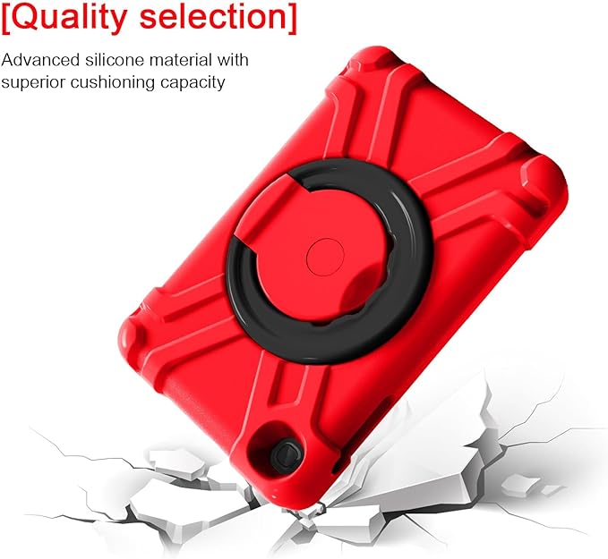 Compatible with Samsung Galaxy Tab A 8.4 T307 Tablet CaseRugged Kids Case with Stand Lightweight Shockproof Kids Friendly Tablet Cover Red+Black
