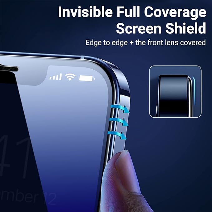 UltraGlass UNBREAK TOP 9H+ Glass for iPhone 13/13 Pro Screen Protector [12FT Military Grade Shatterproof] Screen Protector 13/13 Pro Tempered Glass [Longest Durable &amp Full Edge Coverage] 2 Pack