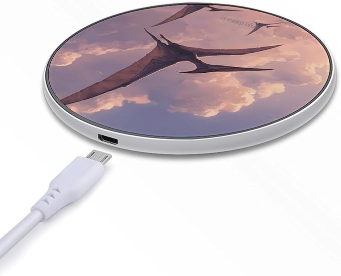 Flying Pterosaur Fast Portable Charger 10W Funny Graphic Phone Charging Pad with USB Cable